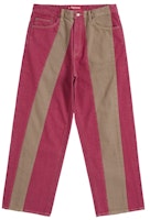 Supreme Paneled Stripe Baggy Jean Red Supreme Paneled Stripe Baggy Jean Red
