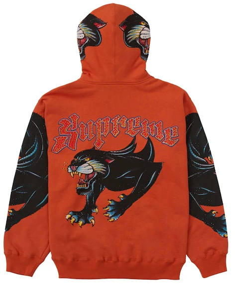 supreme-panther-zip-up-hooded-sweatshirt-burnt-orange