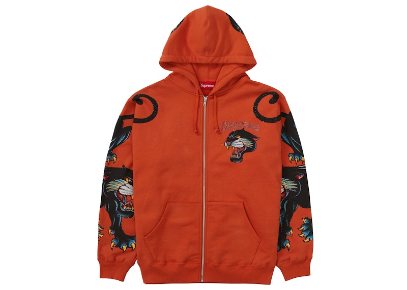 Supreme Panther Zip Up Hoodie Burnt Orange 圖 2