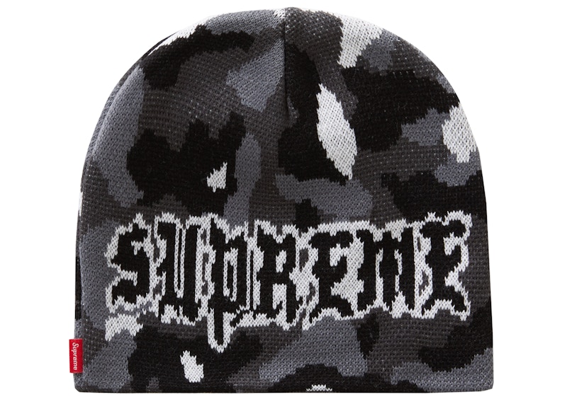 Supreme Paris Camo Beanie Snow Camo