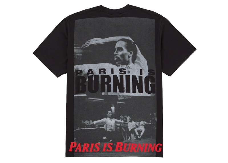 Supreme Paris Is Burning Tee Black