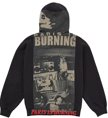 Supreme Paris Is Burning Zip Up Hooded Sweatshirt Black Buy Supreme Paris Is Burning Zip Up Hooded Sweatshirt Black