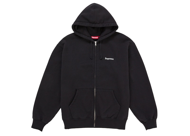 Order Supreme Paris Is Burning Zip Up Hooded Sweatshirt Black