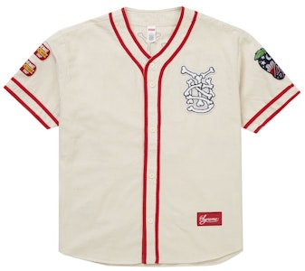 Supreme Parches Jersey Béisbol Denim Natural Order Supreme Parches Jersey Béisbol Denim Natural