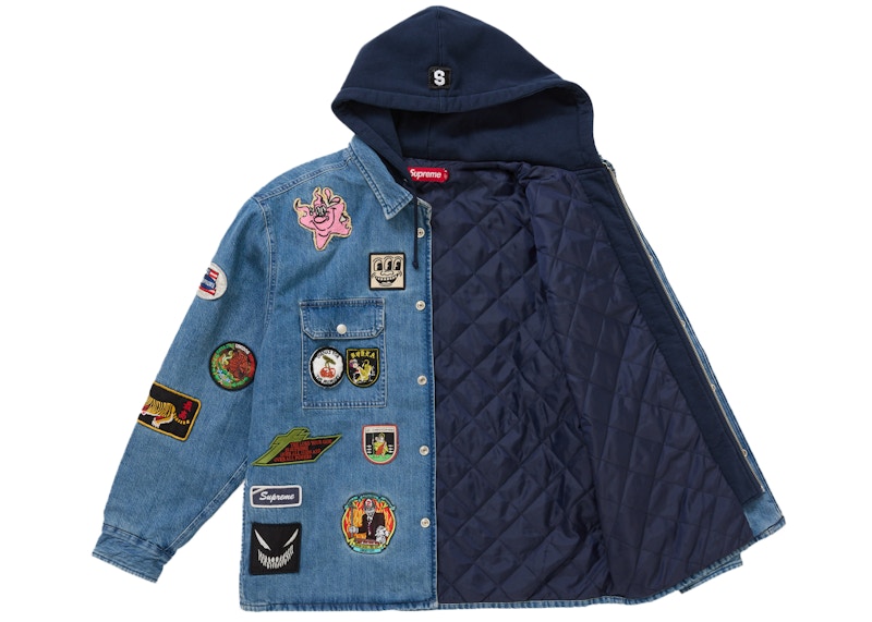 Lookbook Supreme Camisa Vaquera con Capucha y Cremallera Parches