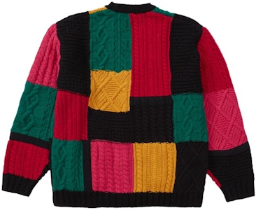 Supreme Patchwork Cable Knit Cardigan Black Order Supreme Patchwork Cable Knit Cardigan Black