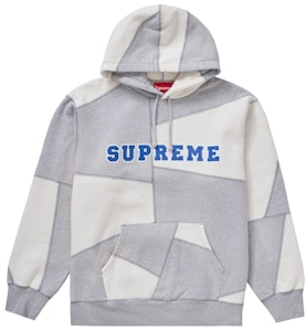 Sudadera con Capucha Supreme Patchwork Gris Jaspeado Buy Sudadera con Capucha Supreme Patchwork Gris Jaspeado
