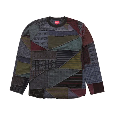Supreme Patchwork Jacquard L/S Top Black