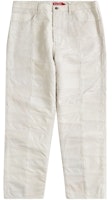 Supreme Patchwork Leather 5-Pocket Jean White Supreme Patchwork Leather 5-Pocket Jean White