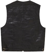 至尊拼接皮革工裝背心(黑色) Order 至尊拼接皮革工裝背心(黑色)