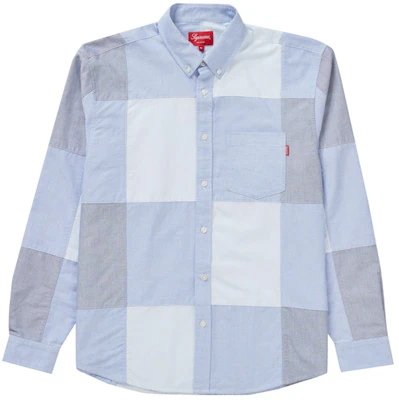 Camisa Azul Patchwork Oxford Supreme Buy Camisa Azul Patchwork Oxford Supreme