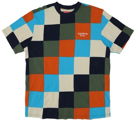 Supreme Patchwork Pique Tee Biru Laut Buy Supreme Patchwork Pique Tee Biru Laut