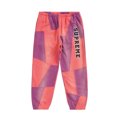 Supreme Patchwork Sweatpant (FW20) Bright Coral