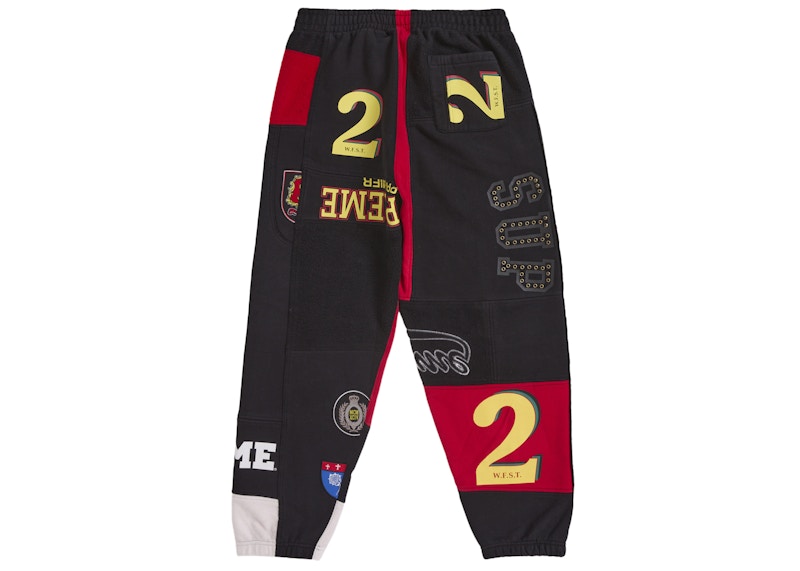 Order シュプリーム パッチワーク スウェットパンツ (SS25) ブラック