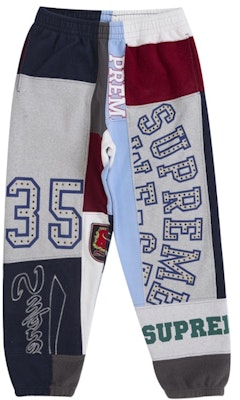 シュプリーム パッチワーク スウェットパンツ (SS25) ネイビー Buy シュプリーム パッチワーク スウェットパンツ (SS25) ネイビー