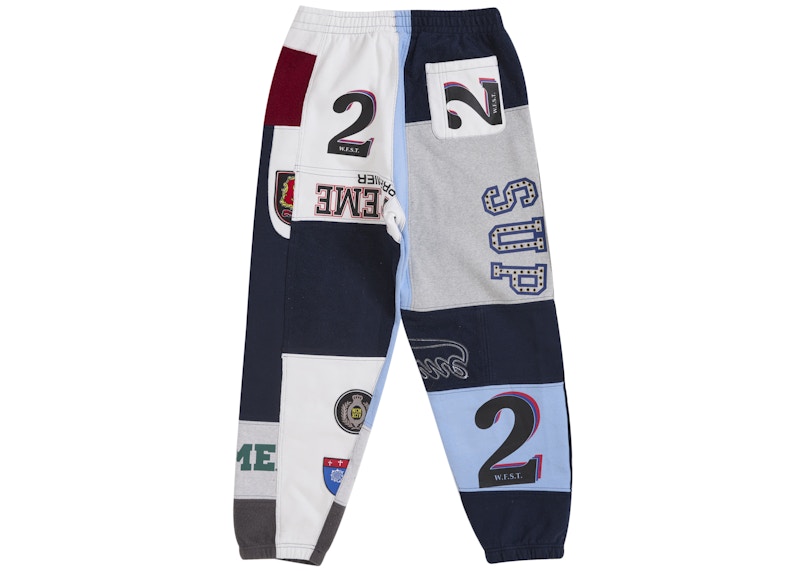 Order シュプリーム パッチワーク スウェットパンツ (SS25) ネイビー