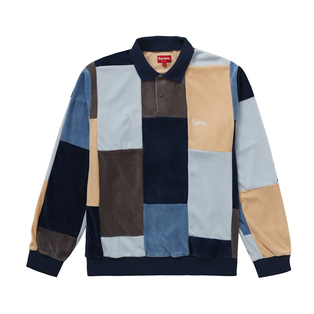 Buy Supreme Patchwork Velour L/S Polo Navy - Novelship Buy Supreme Patchwork Velour L/S Polo Navy - Novelship
