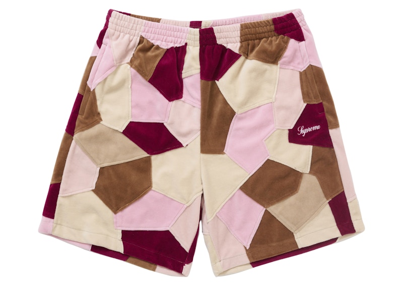 Supreme Patchwork Velour Short Tan
