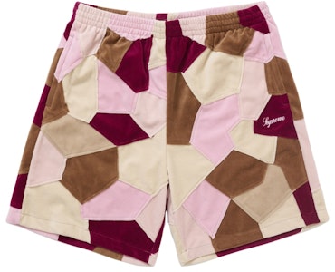 Supreme Patchwork Velour Short Tan Coklat Buy Supreme Patchwork Velour Short Tan Coklat