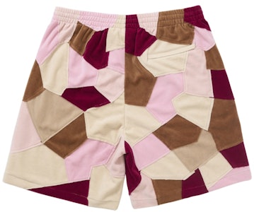 Supreme Patchwork Velour Short Tan Coklat Order Supreme Patchwork Velour Short Tan Coklat