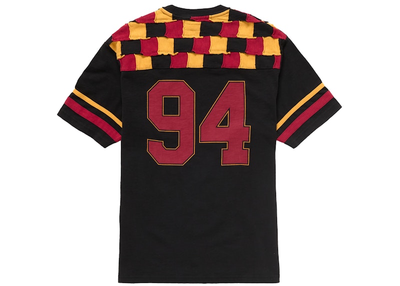 Order Supreme 拼布設計橄欖球上衣 黑色