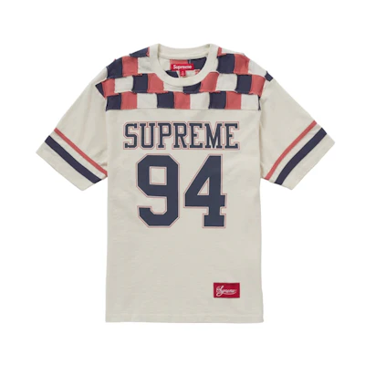 Supreme Patchwork Yoke Football Top Stone