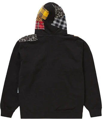 Supreme Patchwork Hoodie Ritsleting Hitam Order Supreme Patchwork Hoodie Ritsleting Hitam