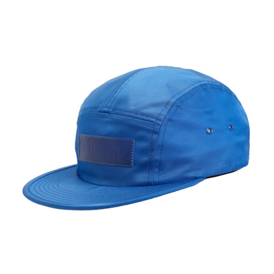 Supreme Patent Leather Patch Camp Cap Royal