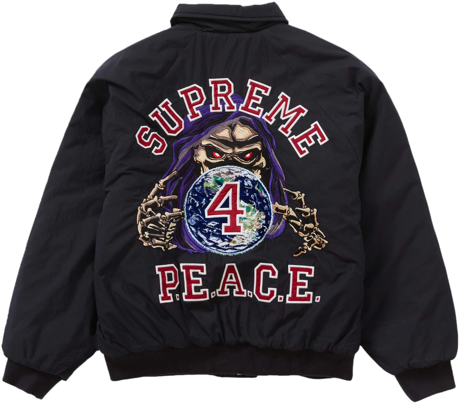 Supreme Peace Embroidered Work Jacket Navy - Novelship