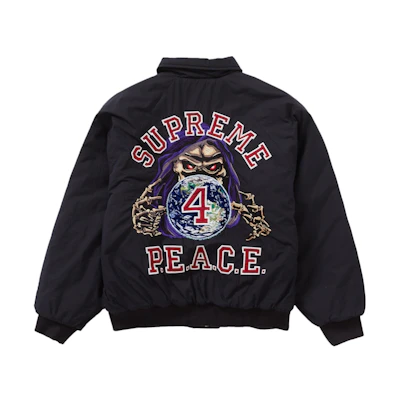Supreme Peace Embroidered Work Jacket Navy