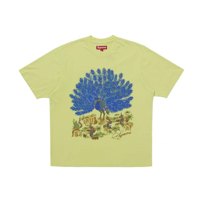 Supreme Peacock S/S Top Fluorescent Yellow