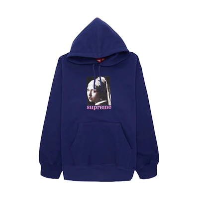 Supreme Pearl Hooded Sweatshirt Washed Navy