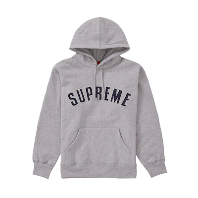 Supreme Pearl Logo Hooded Sweatshirt Heather Grey