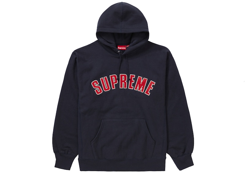 Supreme Pearl Logo Hooded Sweatshirt Navy