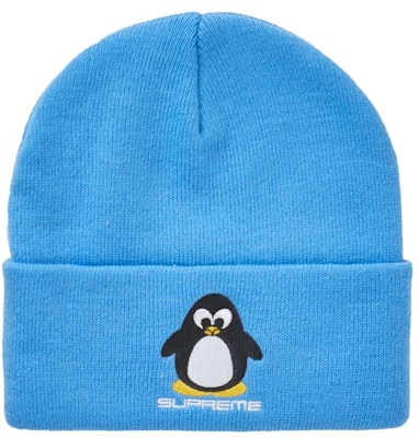 Supreme Topi Beanie Penguin Biru Terang Buy Supreme Topi Beanie Penguin Biru Terang