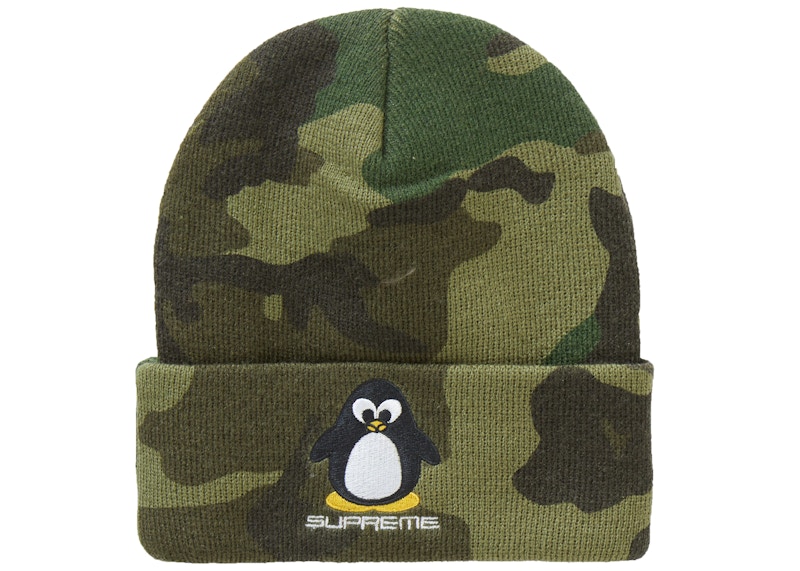 Supreme Penguin Beanie Woodland Camo