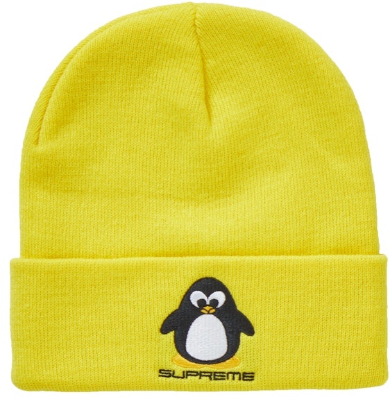 supreme-penguin-beanie-yellow