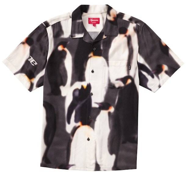 supreme-penguins-rayon-s-s-shirt-black