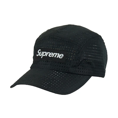 Supreme Perforated Camp Cap (SS22) 'Black'