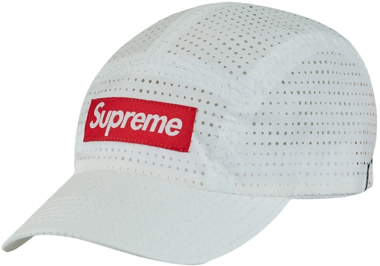 supreme-perforated-camp-cap-ss-22-white