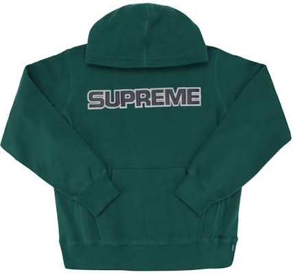 Buy Supreme Perforated Leather Hooded Sweatshirt Dark Green Novelship