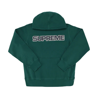 Supreme Perforated Leather Hooded Sweatshirt Dark Green