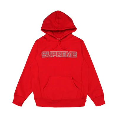 Supreme Perforated Leather Hoodie Red