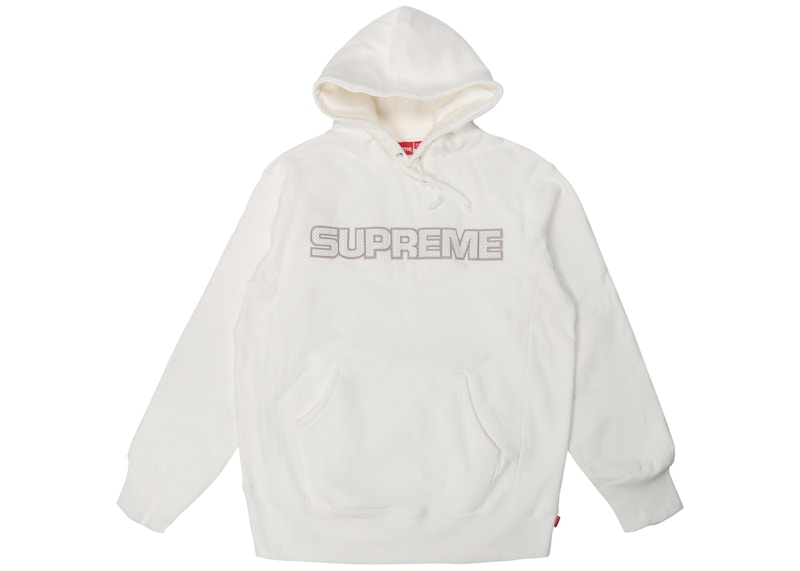 Supreme Perforated Leather Hoodie White