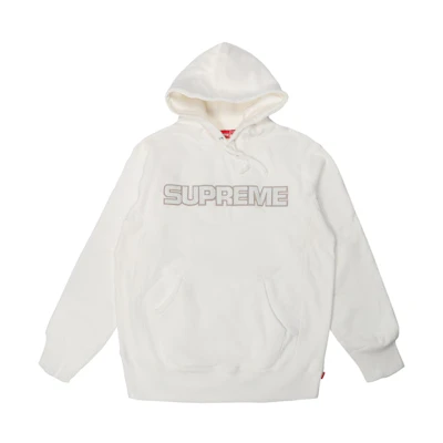 Supreme Perforated Leather Hoodie White