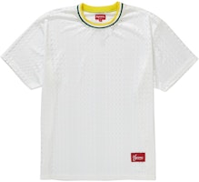 Supreme Perforated Stripe Warm Up Top White