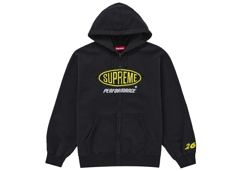 Supreme Performance Zip Up Hooded Sweatshirt Black