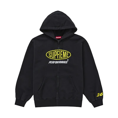 Supreme Performance Zip Up Hooded Sweatshirt Black