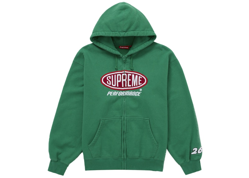 Supreme Performance Zip Up Hooded Sweatshirt Green