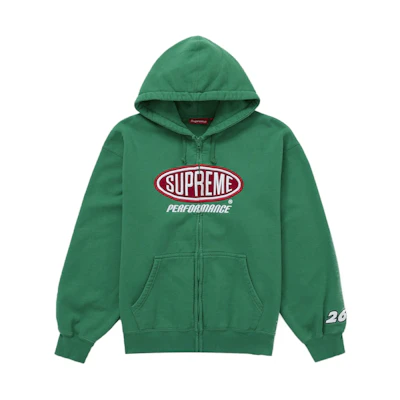 Supreme Performance Zip Up Hooded Sweatshirt Green